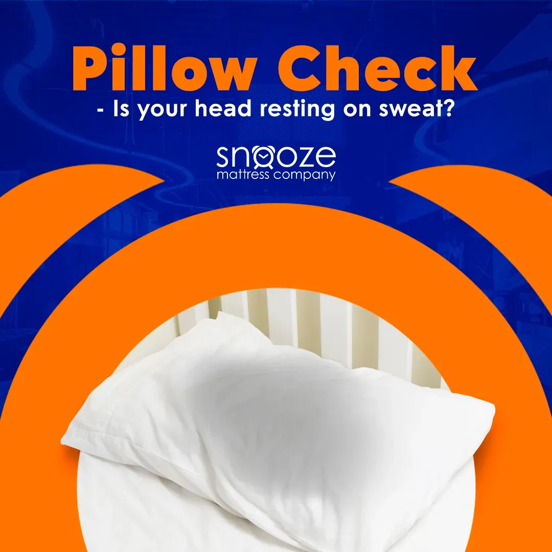 Snooze pillow full of sweat